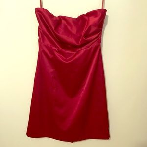 Red dress great for a wedding